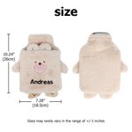 Gepersonaliseerde Schattige Dier 1 liter warm water fles deksel met naam Home Warmte Reizen Verjaardag Kerstcadeau voor kinderen vrienden