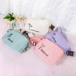 Gepersonaliseerde Geboorte Bloem Verstelbare Waterdichte Taille Tas met Naam Verjaardagscadeau voor Vrouwen