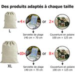 Sac à Cordon Personnalisé avec Personnage Dessin Animé Initiale et Nom Cadeau de Noël pour les Enfants et Famille