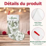 Bas de Noël Personnalisé avec Nom et Motif Style de Toile de Jouy Décoration Maison Cadeau de Noël pour Enfants Famille Amis