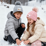 Personlig flerfärgad snögubbe ren jultomten söt Pom-Pom mjuk stickad mössa med namn vintertillbehör födelsedagspresent för pojkar flickor