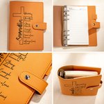 Personalized Bible Verse Cross PU Leather Notebook with Name Pen Slot and Card Pockets Baptism Wedding Gift for Christians Bridesmaids