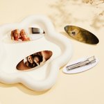 Personalized Oval Pet Portrait Photo Hair Clip Barrettes Cute Hair Accessory Birthday Christmas Gift for Girl Friend Mother