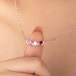 Personalizzato 1-6 famiglia Birthstones Collana gioielli Dainty Compleanno Anniversario Matrimonio Regalo per la madre Famiglia