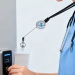 Personalized Acrylic Retractable Skeleton Badge Reel with Text Birthday Christmas Gift for Nurses Doctors