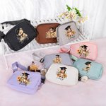 Chapeau de fin d'études personnalisé Ours floral imperméable à l'eau Sac de taille avec sangle ajustable Cadeau d'anniversaire de fin d'études pour les diplômés