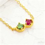 Personalizzato 1-6 famiglia Birthstones Collana gioielli Dainty Compleanno Anniversario Matrimonio Regalo per la madre Famiglia