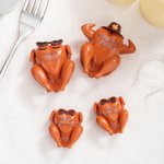 Personalized Cute Resin Turkey Wishbone Napkin Ring with Name and Text Table Decor Thanksgiving Day Gift for Family