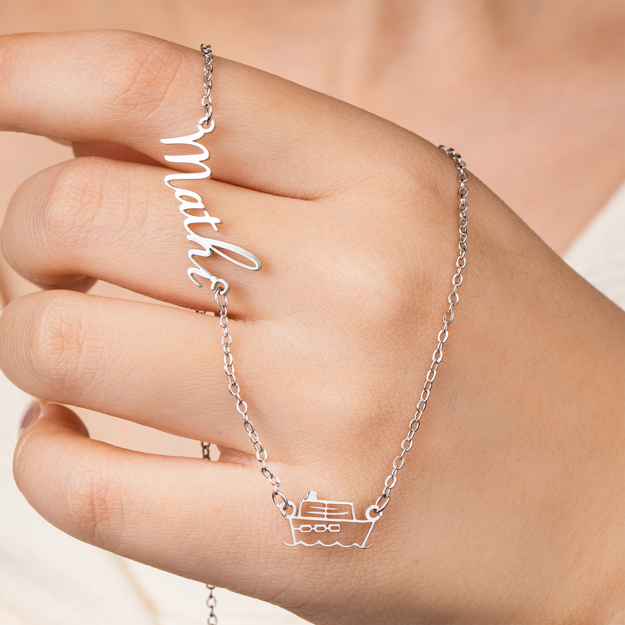 Collana Personalizzata Con Due Nomi: Gioiello In Acciaio Oro/Rosa/Argento - 5