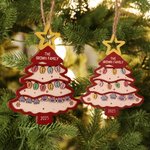 Ornement personnalisé en bois avec nom pour arbre de Noël Cadeau de Noël pour la famille et les amis