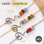 Personalized Yellow-Spotted Long Tailed Marsupilami Bracelet with Letter Birthday Anniversary Gift for Her Girlfriend | Callie × Marsupilami®