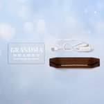 Luce notturna a LED in acrilico con titolo floreale personalizzato, 1-8 nomi, date e base in legno, regalo di Natale per la famiglia.