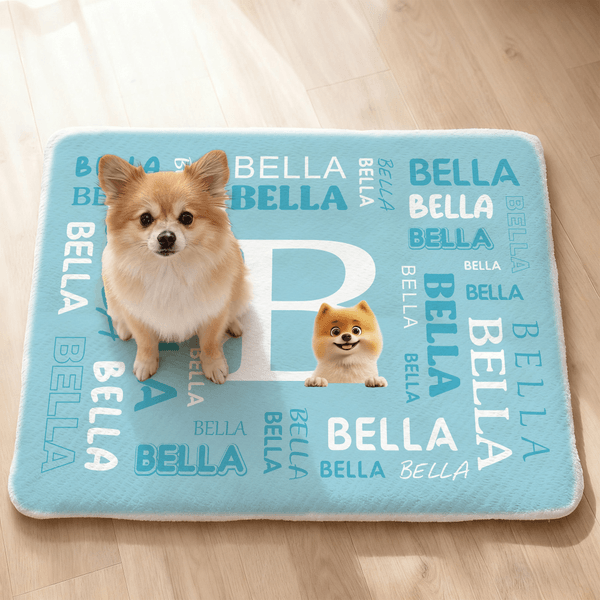 Personalizzato Multicolore 3D Cartoon Dog Cat Soft Pet Mat con nome Pet Birthday Adoption Anniversary Christmas Gift for Pet Lovers Owners