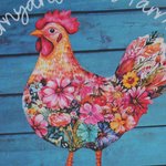 Personalized Flowery Hen Waterproof Self-Adhesive Egg Carton Stickers Labels with Text Birthday Christmas Gift for Family Farmers Breeders