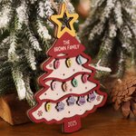 Ornement personnalisé en bois avec nom pour arbre de Noël Cadeau de Noël pour la famille et les amis