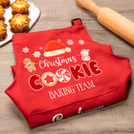 Personalized Cookie Theme Gingerbread Man Snowman Adjustable Kid Apron Chef Hat Set with Pocket for Cooking Christmas Gift for Boys Girls