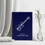 Personalised Line Art Musical Instrument Design Songwriting Journal Notebook with Name and 100 Lined Pages Birthday Music Festival Gift for Musicians