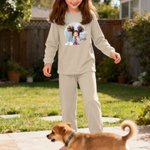 Personalised Cartoon Quirky Boy Girl Moon Design 100% Cotton Soft Kid Pyjama Set with Name Birthday Christmas Gift Kids