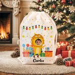 Bolsa de regalo personalizada de animalitos fantásticos unicornio y conejo con foto y nombre regalo de Navidad y cumpleaños para niños