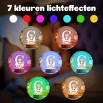 Gepersonaliseerd Schattige Bosdier met Naam LED Nachtlampje met Houten Basis Babykamer Decoratie Verjaardag Kerstcadeau voor Baby's en Kinderen