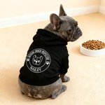 Distintivo personalizzato Disegno della linea dell'animale domestico Felpa con cappuccio morbida e calda per cani con testo e nome Regalo di compleanno per il padrone dell'animale domestico