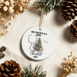 Personalized First Christmas As A Nurse Ceramic Hanging Ornament with Name and Year Tree Decoration Christmas Appreciation Gift for New Nurses
