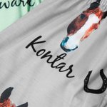 Personalized Multicolor Cute Paw Print Carrot Pattern Pet Avatar Photo Adult Kid Pajama Pants with Name Birthday Gift for Family Pet Lovers