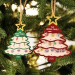 Ornement personnalisé en bois avec nom pour arbre de Noël Cadeau de Noël pour la famille et les amis