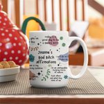 Personalized Bad Bitch Affirmations 11 oz 15 oz Ceramic Coffee Mug with Name Daily Use Birthday Gift for Office Workers