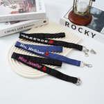 Personalized Apple Design ID Badge Lanyard with Embroidered Text Appreciation Teacher's Day Gift for Teacher