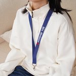 Personalized Apple Design ID Badge Lanyard with Embroidered Text Appreciation Teacher's Day Gift for Teacher