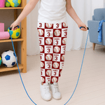 Personalized Grid Design Ball Element Soft Pajama Pants with Name and Number Initial Birthday Christmas Gift for Kids Sports Lovers