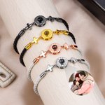 Personalized Cross Photo Projection Bracelet with 100 Languages I Love You Dainty Jewelry  Birthday Anniversary Gift for Christians