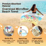 Personalized We'll Be Friends Quick Dry Oversized Beach Towel with 2-6 Names Friendship Beach Party Birthday Gift for Friends Sisters