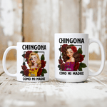 Personalized Rose 3D Style Character Clipart 11 oz 15 oz Ceramic Coffee Mug with Name Daily Use Home Decor Anniversary Birthday Gift for Mother Wife