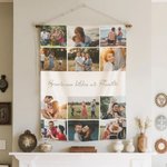 Personalisierte 12 Fotos Collage Super Weiche Decke mit Text Weihnachten Geschenk für Familie Freunde
