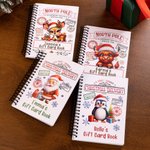 Personalizado Lindo Reno de Navidad Pingüino Titular de la tarjeta de regalo con el nombre de regalo de Navidad para los amigos de la familia de regalo