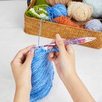 Personalised Multicolour Dried Flower Crochet Hook with Name Ergonomic Sewing Tool Birthday Gift for Crochet Lovers