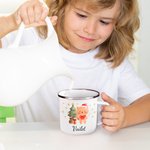 Personalized Cute Animal Christmas Tree 12 oz Enamel Mug with Name Christmas Gift for Boys Girls