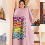 Personalised Multicolor Dalmatian Dot Doodle Letter Soft Throw Blanket with Name Home Decor Birthday Christmas Gift for Kids Family