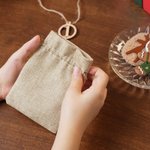 Calendrier de l'Avent en bois personnalisé avec nom et sacs en jute Cadeau de Noël pour enfants