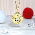 Personalised Long-Tailed Marsupilami Necklace with Name Christmas Birthday Gift for Girls Women | Callie × Marsupilami®