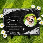 Personalised Pet Memorial Photo Garden Stone with Name and Year Courtyard Decor Pet Keepsake Gift for Pet Owners Garden Lovers