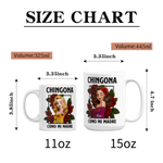 Personalized Rose 3D Style Character Clipart 11 oz 15 oz Ceramic Coffee Mug with Name Daily Use Home Decor Anniversary Birthday Gift for Mother Wife