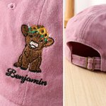 Personalized Embroidered Highland Cow Pattern 100% Cotton Distressed Retro Baseball Cap with Name Birthday Christmas Gift for Highland Cow Lover
