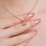 Personalized Minimalist Birthstone Evil Eye Necklace Protective Jewellery Birthday Anniversary Gift for Women