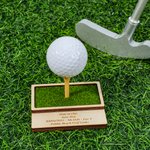Personalised Artificial Turf Golf Ball Display Stand With Text And Golf Tee Club Game Gift for Golf Enthusiasts