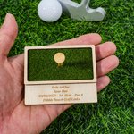 Personalised Artificial Turf Golf Ball Display Stand With Text And Golf Tee Club Game Gift for Golf Enthusiasts