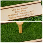 Personalised Artificial Turf Golf Ball Display Stand With Text And Golf Tee Club Game Gift for Golf Enthusiasts