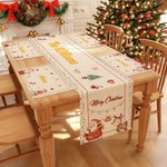 Personalisiertes Tischset Weihnachtsmann Rentier Weihnachten Tischläufer Passende Tischsets mit Familienname Weihnachtsgeschenk für Familie Freund